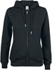 Clique 021005 Premium OC Hoody FZ Ladies - Zwart - XS afbeelding