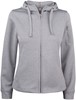 Clique 021015 Basic Active Hoody FZ Ladies - Grijsmelange - L afbeelding