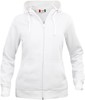 Clique 021035 Basic Hoody Full zip ladies - Wit - XS afbeelding