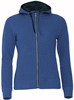 Clique 021045 Classic Hoody Full Zip Ladies - Blauwmelange - XL afbeelding