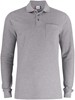 Clique 028235 Basic Polo LS Pocket - Grijsmelange - XXL afbeelding
