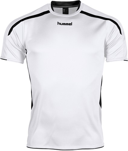 SALE! Hummel 110005 Preston Shirt SS - White/Black - Maat 152