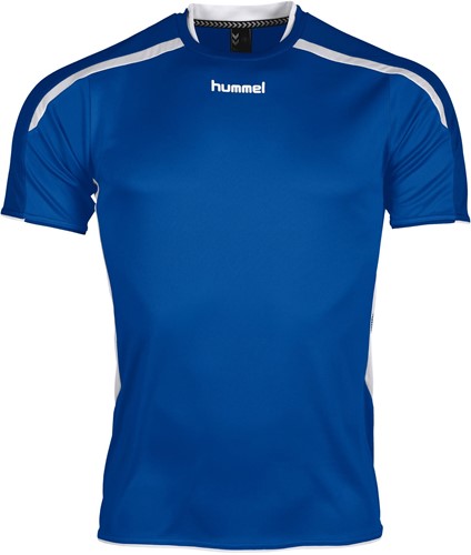 SALE! Hummel 110005 Preston Shirt SS - Royal/White - Maat 164