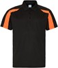Herenpolo 'Contrast Cool' korte mouwen Black/Orange - L