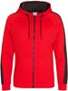 Sports Polyester Zipped Hoodie met capuchon Steel Grey - XL