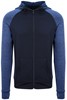 Sporthoodie heren 'Cool Contrast Zipped' met capuchon Zwart - XL