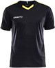 Craft Progress Contrast Shirt Korte Mouw Heren - Zwart / Geel | Maat: 3XL