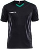 Craft Progress Contrast Shirt Korte Mouw Heren - Zwart / Groen | Maat: XXL