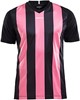 Craft Progress Stripe Shirt Korte Mouw Heren - Zwart / Roze | Maat: 3XL