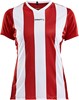 Craft Progress Stripe Shirt Korte Mouw Dames - Rood / Wit | Maat: L