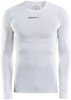 Craft 1906856 Pro Control Compression Tee LS Unisex - White - XL afbeelding