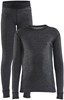 Craft 1909714 Core Wool Merino Set Jr - Black Melange - 134/140 afbeelding