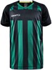 Craft Progress 2.0 Stripe Shirt Korte Mouw Kinderen - Zwart / Groen | Maat: 134/140
