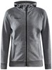 Craft 1910626 Core Soul Full Zip Hood Wmn - Dark Grey Melange - XS afbeelding