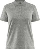 Craft 1910746 Core Blend Polo Shirt Wmn - Grey Melange - M afbeelding