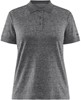 Craft 1910746 Core Blend Polo Shirt Wmn - Dk Grey Melange - S afbeelding