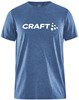Craft 1913423 Community Logo SS Tee Jr - Club Cobolt Melange - 122/128 afbeelding