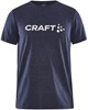 Craft 1913423 Community Logo SS Tee Jr - Navy Melange - 122/128 afbeelding