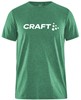Craft 1913423 Community Logo SS Tee Jr - Team Green Melange - 122/128 afbeelding