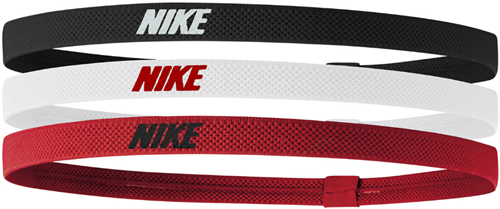 Nike Elastische Haarbanden 2.0 3-Pack Zwart Wit Rood