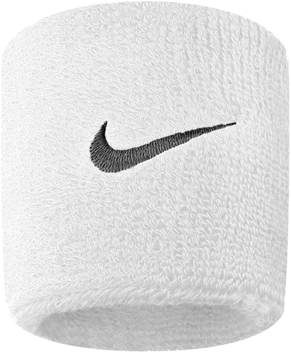 Nike NNN04010OS Swoosh Polsband 2-Pack Wit Zwart