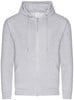 Organic Hoodie met rits en capuchon Heather Grey - XXL