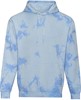 Vintage wash Tie-Dye Hoodie unisex 'Blue Cloud' - S