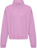 Vegan Women´s Cropped 1/4 Zip Sweater Sky Blue - M