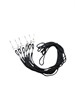 Rucanor 27307 Lanyard - Black - 50 cm