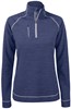 Cutter & Buck 358413 Chambers Hz Sweater Ladies - Denim Mélange - XXL afbeelding