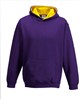 Just Cool JH003K Kids´ Varsity Hoodie - Sapphire Blue - 9/11 (L)