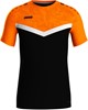 JAKO 6124D T-Shirt Iconic Dames - Zwart/Fluo Oranje - 40 afbeelding