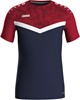 JAKO 6124 T-Shirt Iconic - Marine/Chillrood - XXL afbeelding