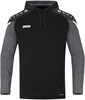 JAKO 6722 Sweater Met Kap Performance - Zwart/Antra Light - XXL afbeelding