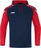 JAKO 6722 Sweater Met Kap Performance - Marine/Rood - M afbeelding