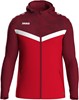 JAKO 6824 Jas Met Kap Iconic - Rood/Wijnrood - 3XL