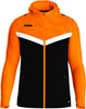 JAKO 6824K Jas Met Kap Iconic Kids - Zwart/Fluo Oranje - 152 afbeelding