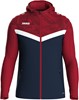 JAKO 6824D Jas Met Kap Iconic Dames - Marine/Chillrood - 36 afbeelding