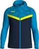 JAKO 6824 Jas Met Kap Iconic - Marine Jako-Blauw/Fluogeel - S afbeelding