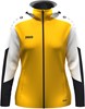 JAKO 6870D Jas Met Kap Dames - Geel/Wit/Zwart - S (34/36) afbeelding