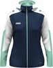 JAKO 6870D Jas Met Kap Dames - Marine/Wit/Munt - S (34/36) afbeelding
