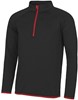Herensportshirt 'Cool 1/2 Zip Sweat' Black/White - M