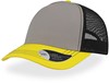 Atlantis AT527 Rapper Canvas Cap - Grey/Bright-Yellow/Black - One Size afbeelding