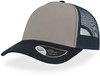 Atlantis AT527 Rapper Canvas Cap - Grey/Navy/Navy - One Size afbeelding