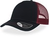 Atlantis AT527 Rapper Canvas Cap - Navy/Burgundy - One Size afbeelding