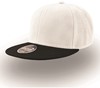 Atlantis AT603 Snap Back Cap - White/Black - One Size afbeelding