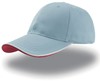 Atlantis AT609 Zoom Piping Sandwich Cap - Light-Blue/White/Red - One Size afbeelding