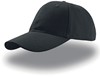 Atlantis AT614 Liberty Six Cap - Black - One Size afbeelding