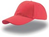 Atlantis AT614 Liberty Six Cap - Red - One Size afbeelding
