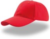 Atlantis AT616 Liberty Six Buckle Cap - Red - One Size afbeelding